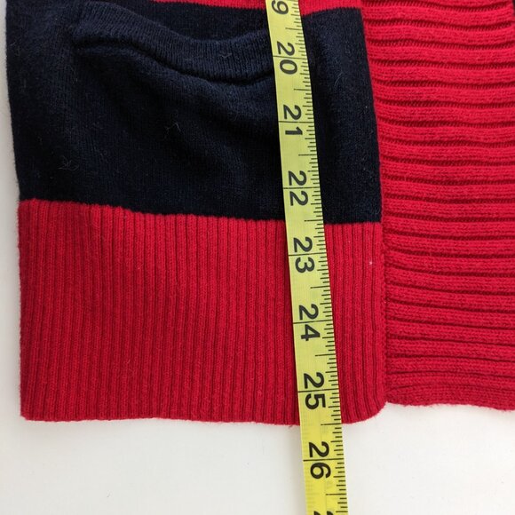 Vintage Y2K ABERCROMBIE & FITCH Cardigan Cashmere Wool Preppy Black Red Size XS - Picture 5 of 9